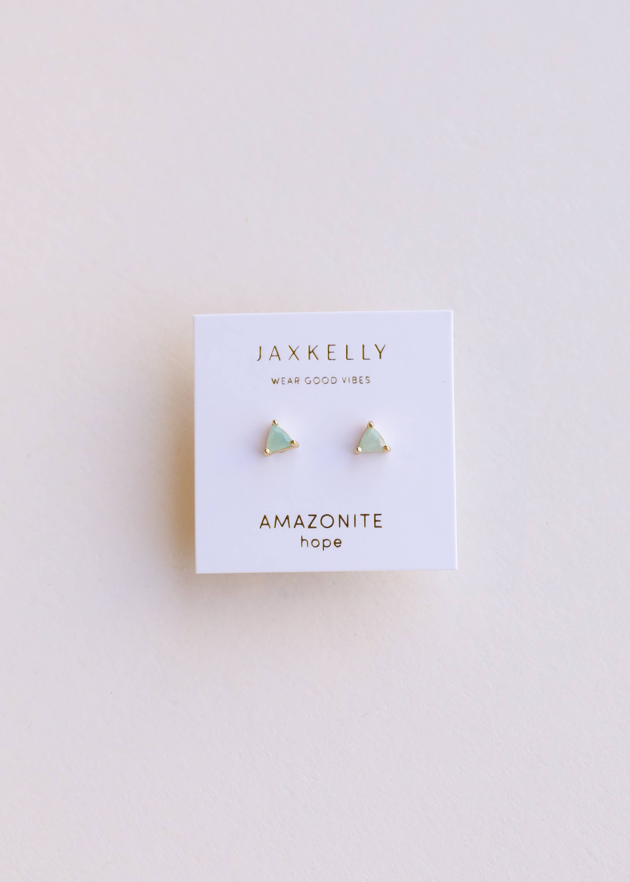 Mini Energy Gem - Amazonite - Gold Earrings - Zen&Zip