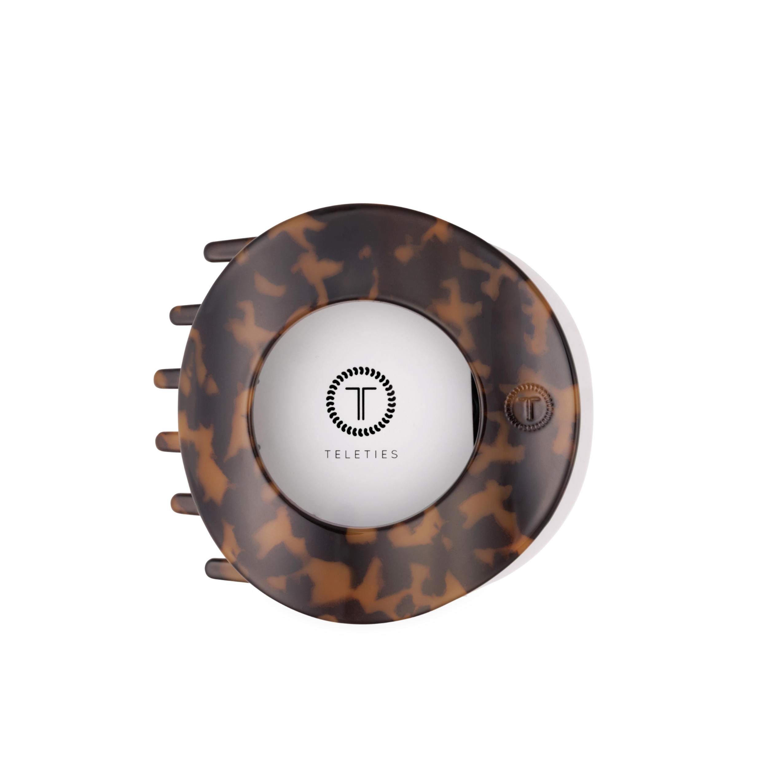 Tortoise Large Flat Circle Hair Clip