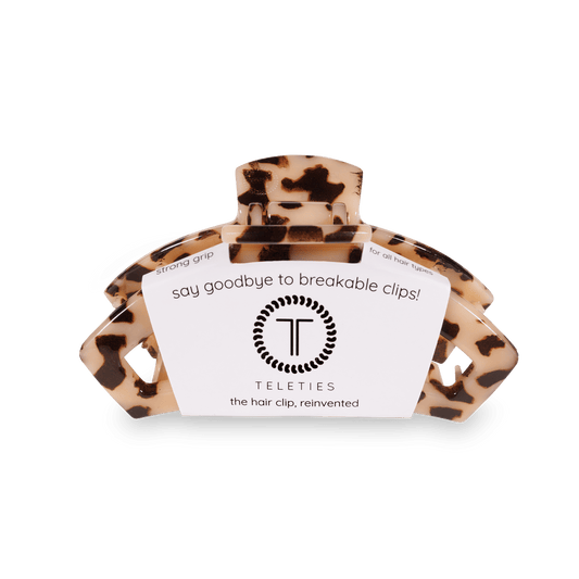 Open Blonde Tortoise Medium Hair Clip - Zen&Zip