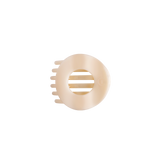 Almond Beige Small Flat Circle Hair Clip