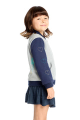 Ally Bomber by Chaser Kids | Navy/Heather Gray