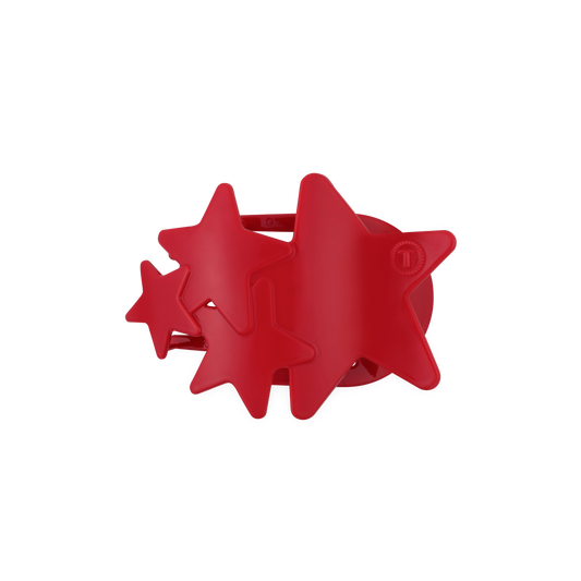 Flat Hair Clip | Medium | Red Shooting Star - Zen&Zip