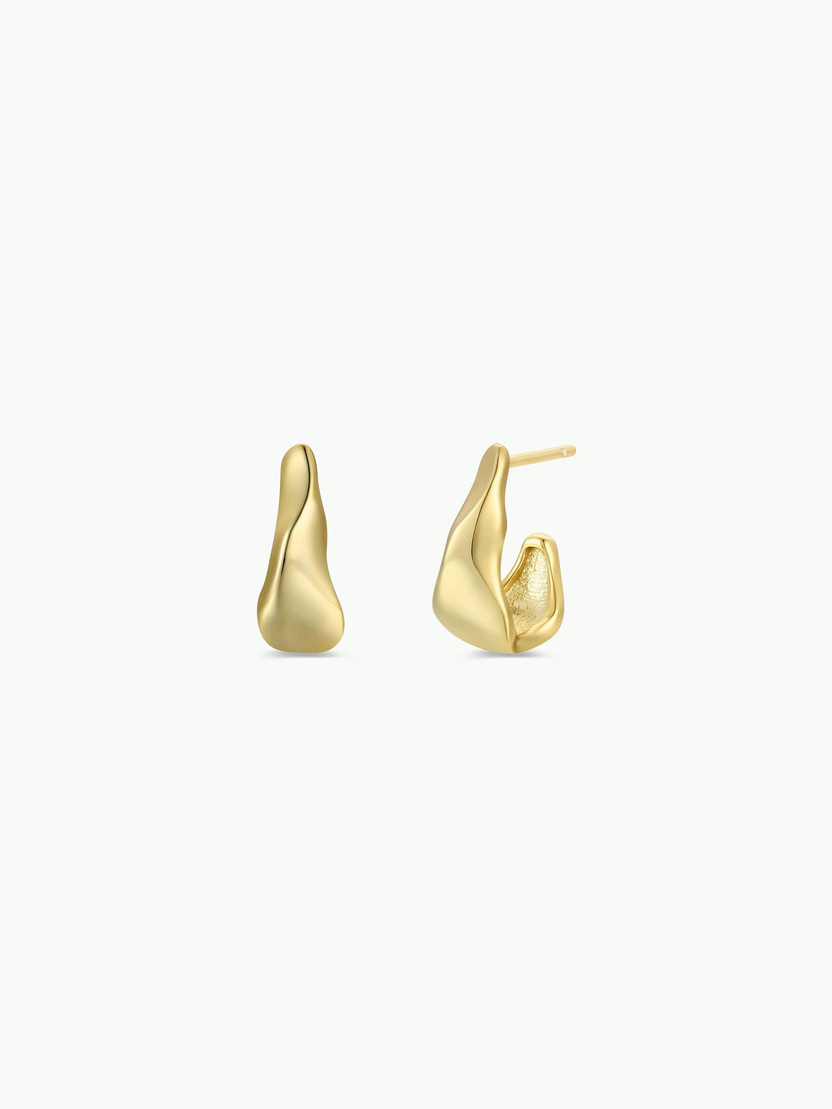 Small Ripple Gold Hoop by JaxKelly