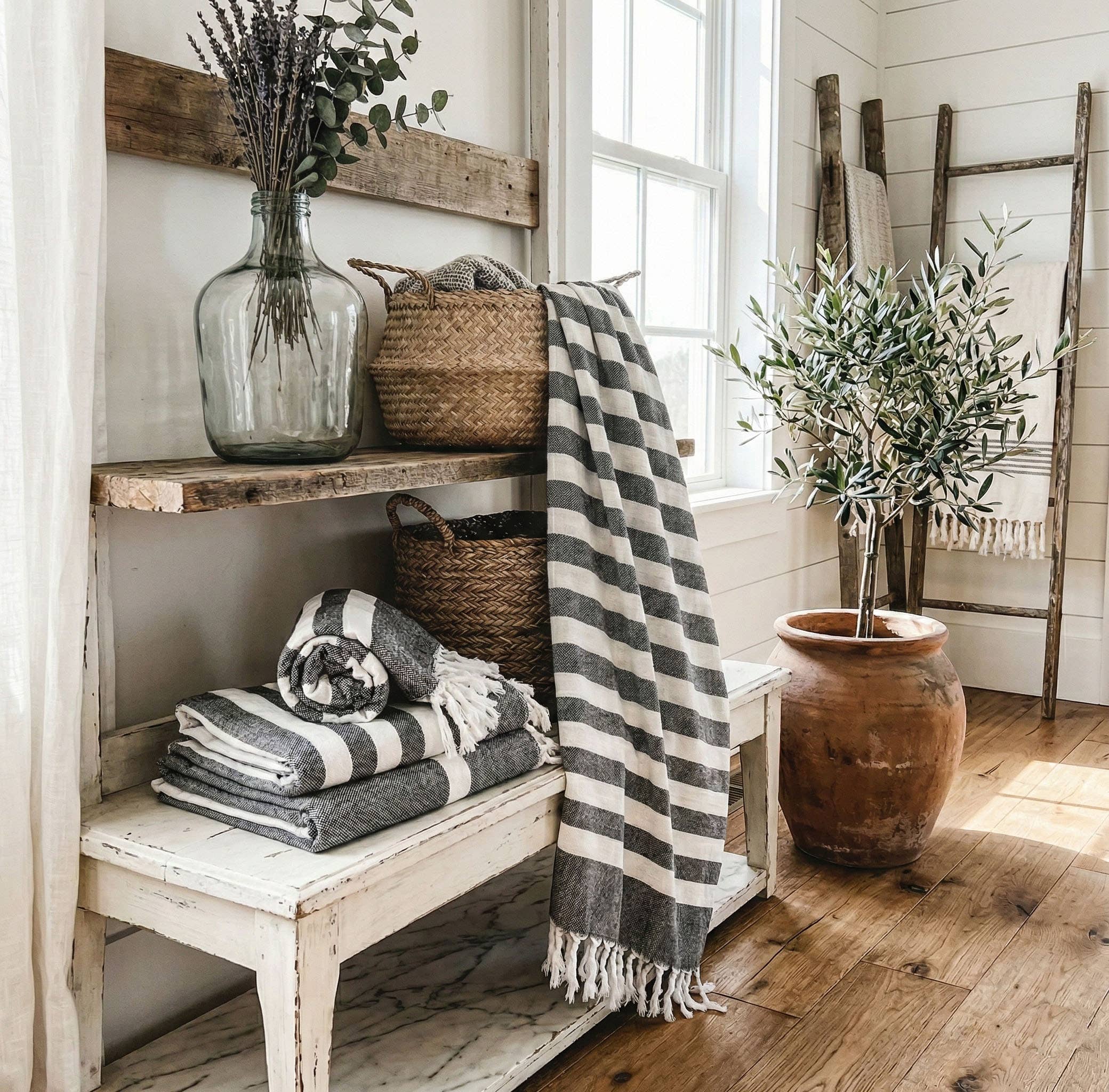Turkish Towels Large, 100% Cotton Towels | 40x70" | 200 GSM - Zen&Zip