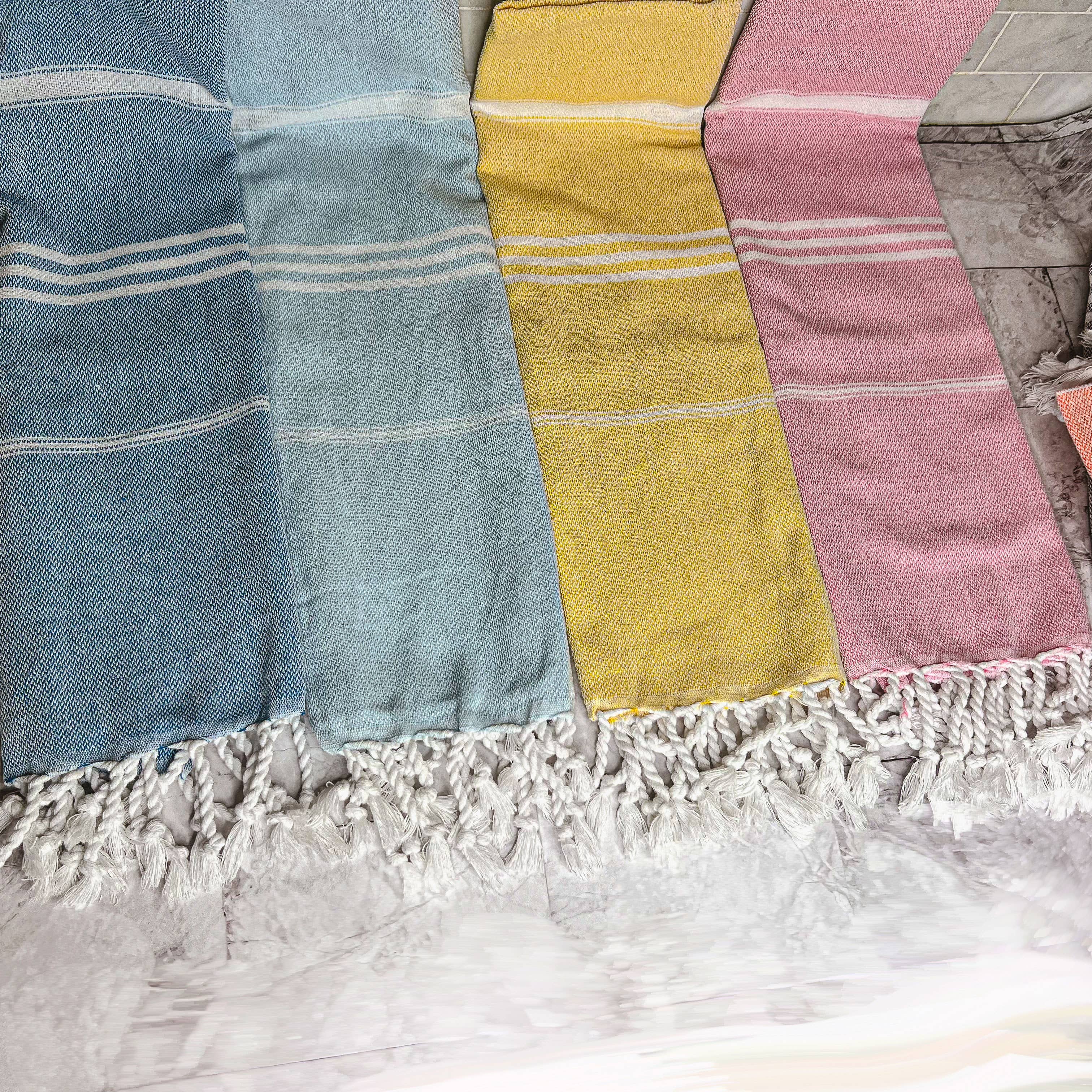 Fall Kitchen Hand Towels, Orange Cotton Dish Towels Tassels - Zen&Zip