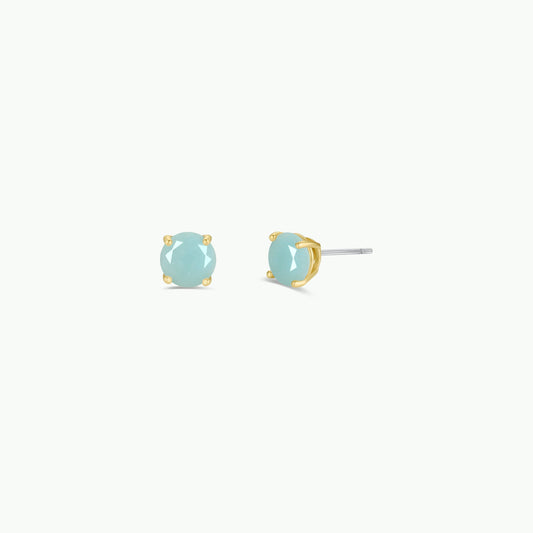 Round Gemstone Earrings by JaxKelly | Amazonite - Zen&Zip