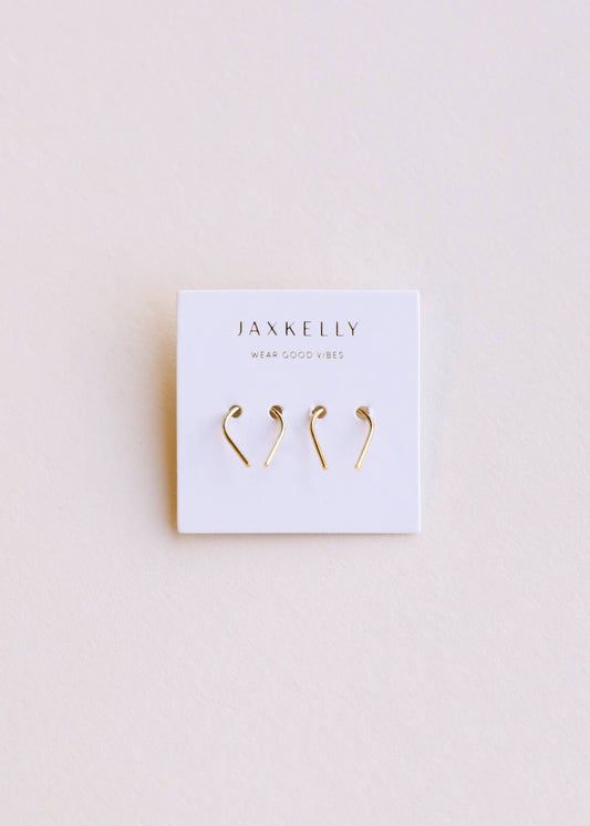 Minimalist Gold Earrings by JaxKelly | Horseshoe - Zen&Zip