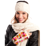 Flower Crochet Fingerless Gloves by Nirvanna Designs