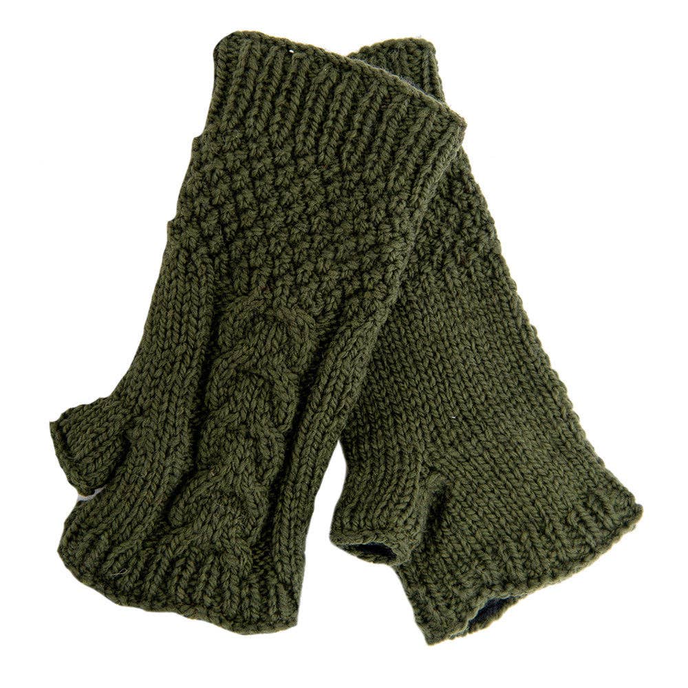Cable Fingerless Gloves by Nirvanna Designs