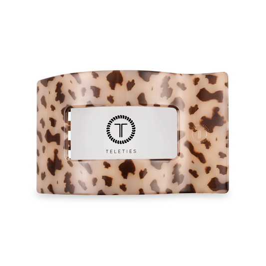 Flat Rectangle Hair Clip | Medium | Blonde Tortoise - Zen&Zip