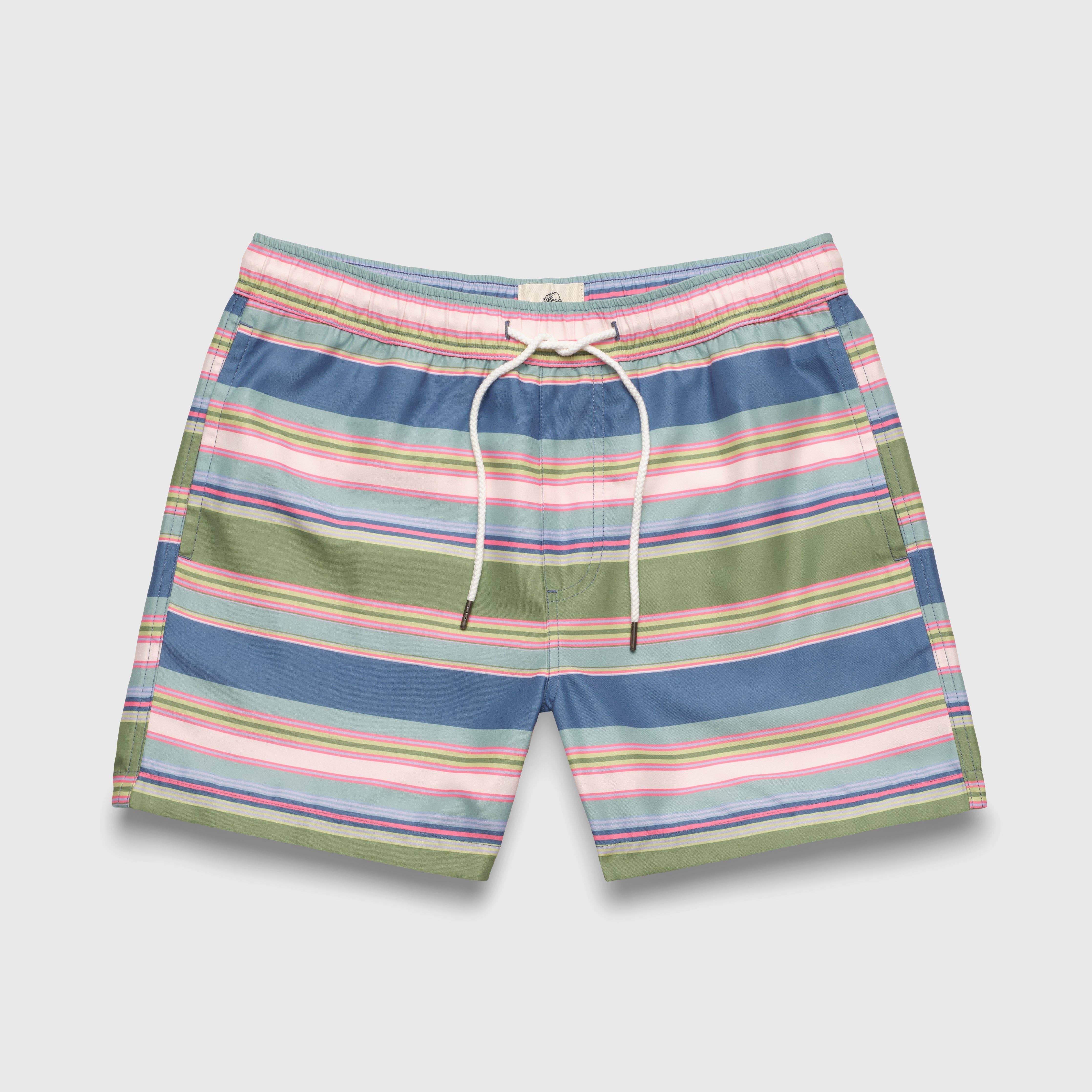 Jimmy 5" Retro Volley Short by SurfSideSupply | Retro Stripe - Zen&Zip