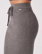 Glyder Couture Rib Skirt in Charcoal Heather