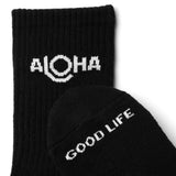 ALOHA Crew Socks by Aloha Collection | Black