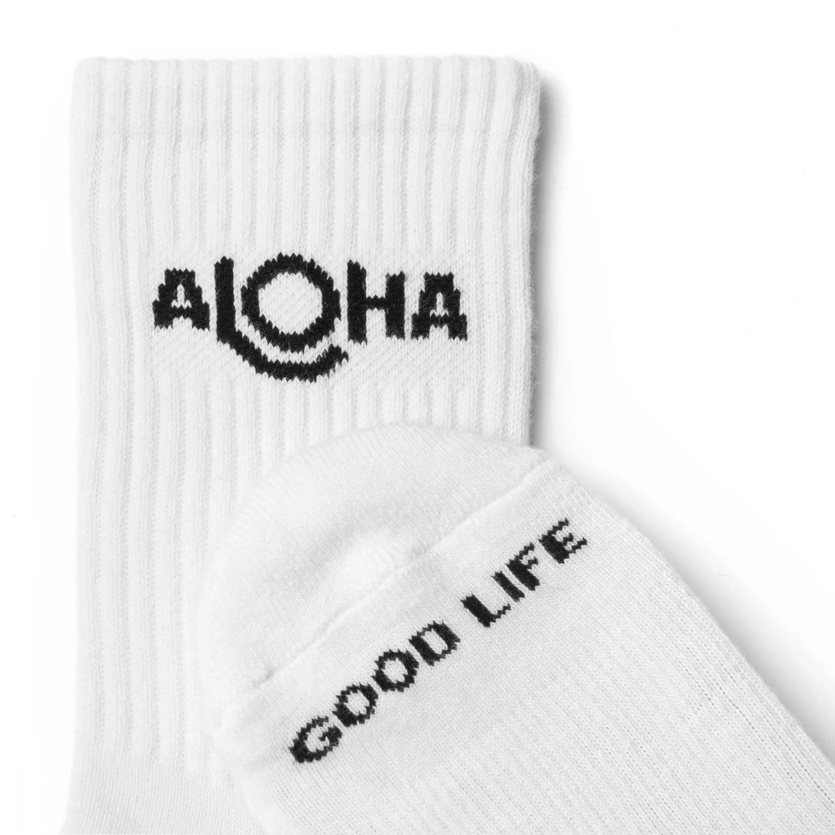ALOHA Crew Socks by Aloha Collection | White