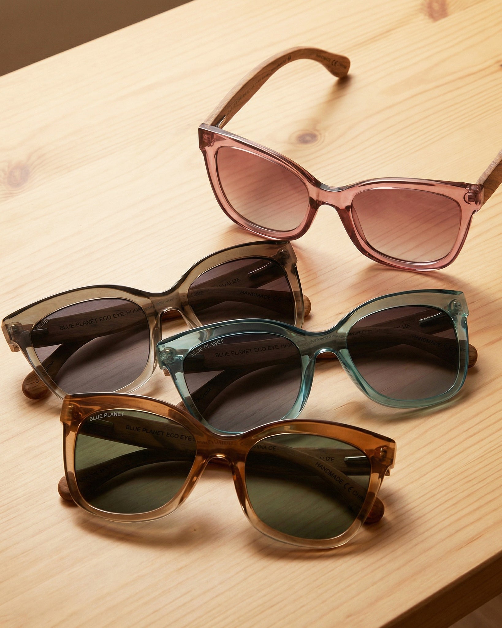 Amelia by Blue Planet | Crystal Rose/Wood Temples/Rose to Smoke Polarized