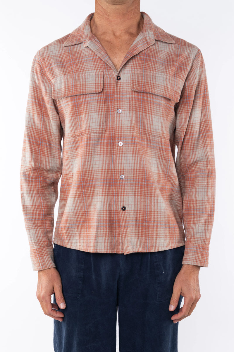 Summer Softy Plaid Shirt by Ariko LA | Orange/Blue