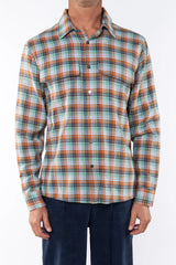 Summer Softy Plaid Shirt by Ariko LA | Green/Orange