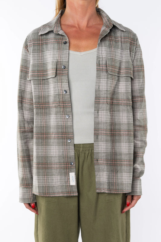 Summer Softy Plaid Shirt by Ariko LA | Green/Red