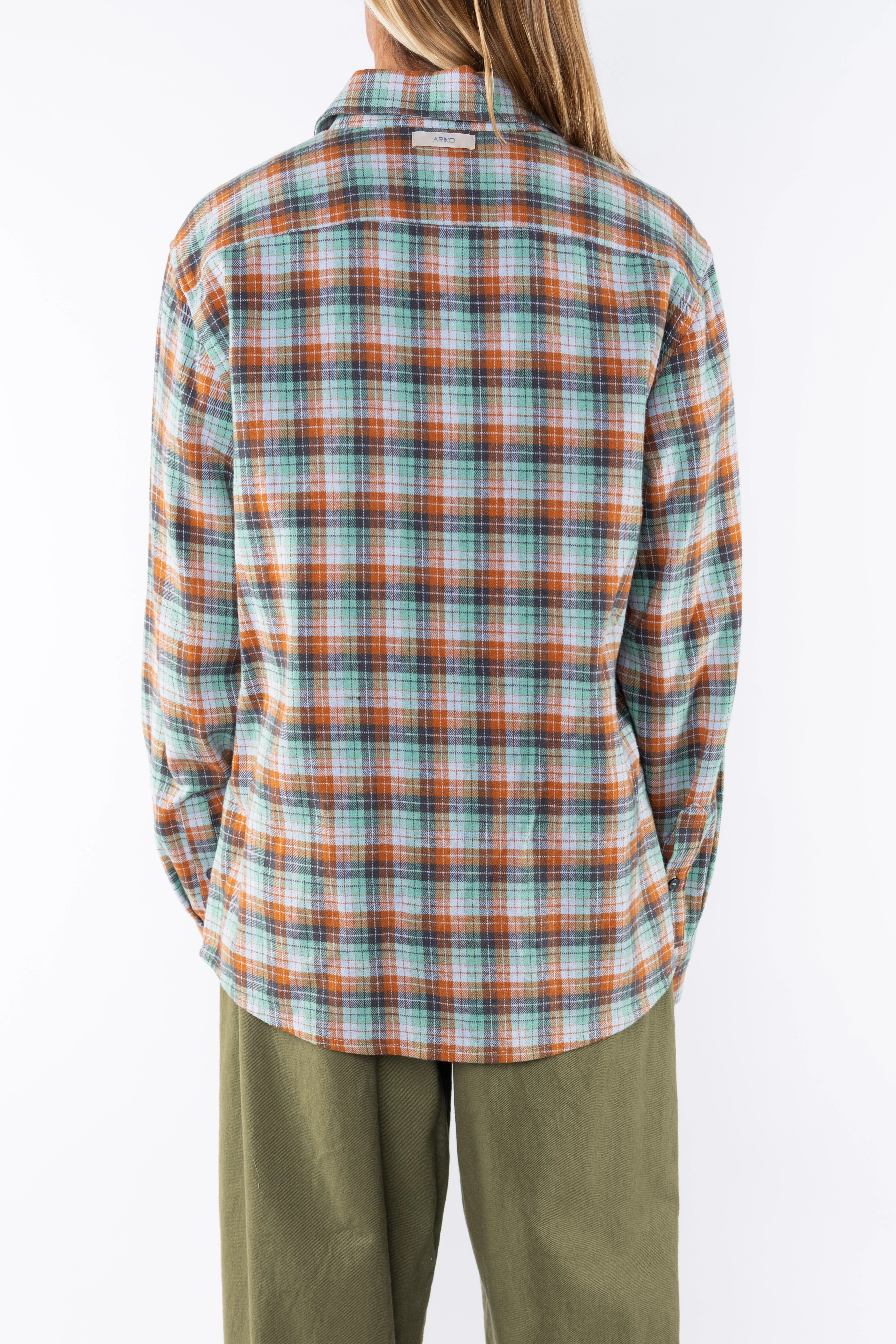 Summer Softy Plaid Shirt by Ariko LA | Green/Orange