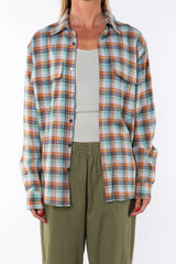 Summer Softy Plaid Shirt by Ariko LA | Green/Orange