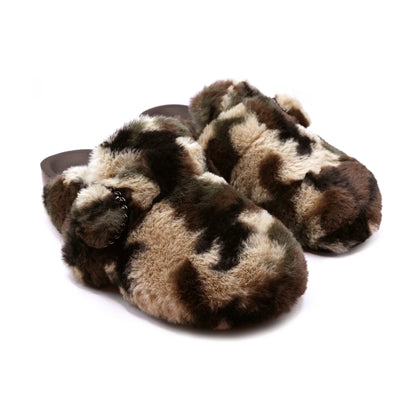 Aspy Fur Clog by Solei Sea | Camo