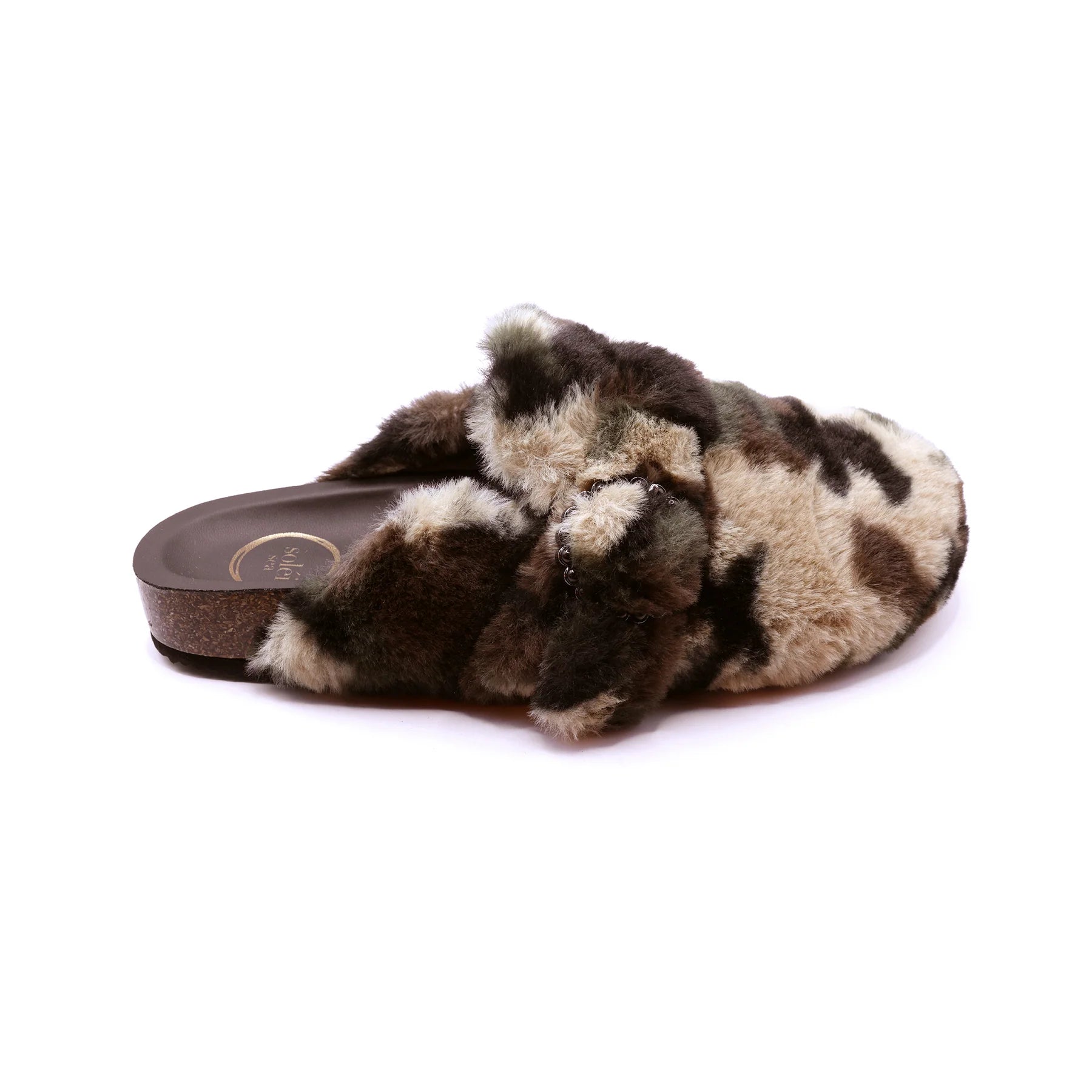 Aspy Fur Clog by Solei Sea | Camo