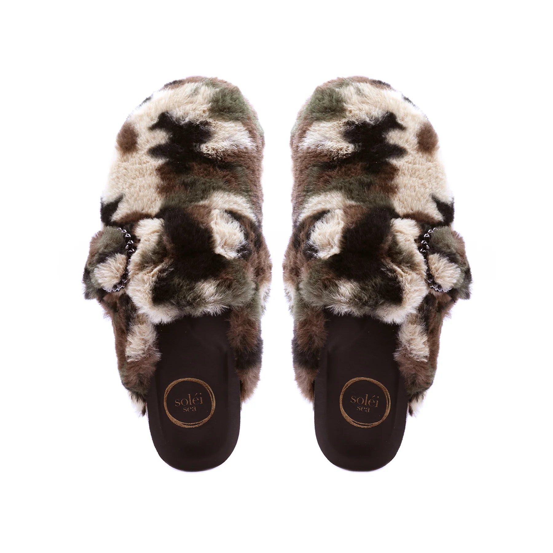 Aspy Fur Clog by Solei Sea | Camo
