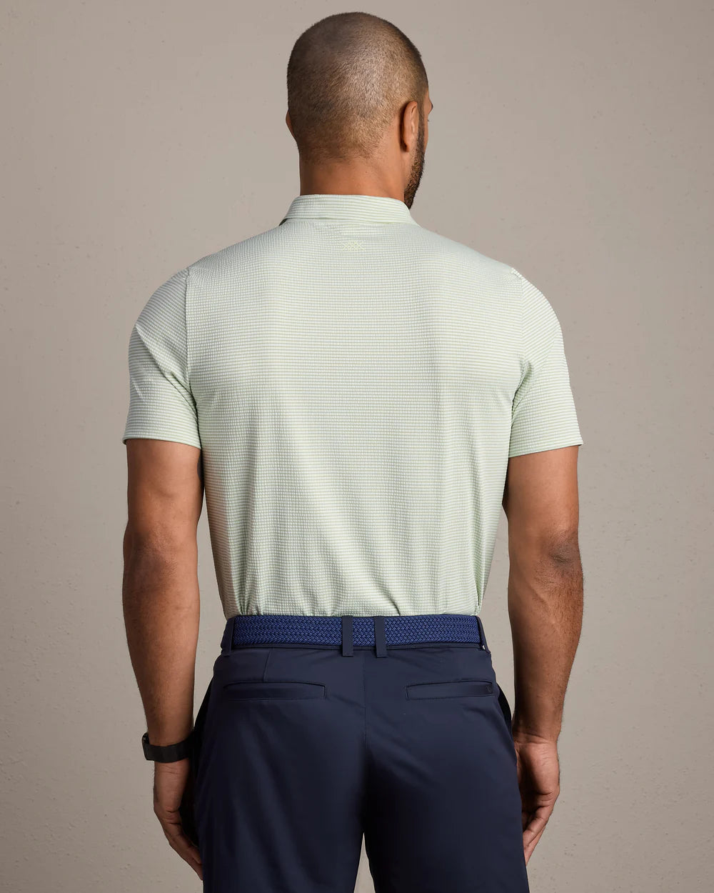 Approach Tech Polo by Rhone | Cool Mint Seersucker