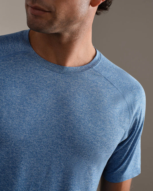 Atmosphere Tee by Rhone | Deep Sea Blue Heather