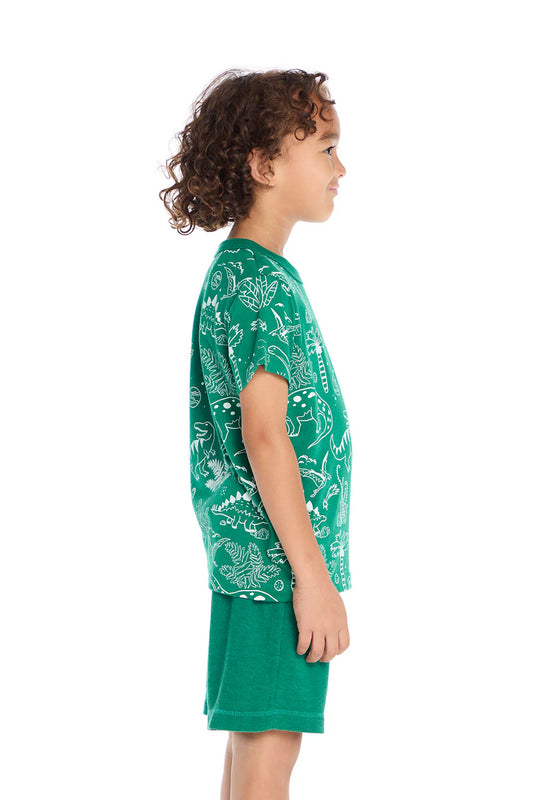 Tropical Dinosaurs Tee by Chaser Kids | Wild Green - Zen&Zip