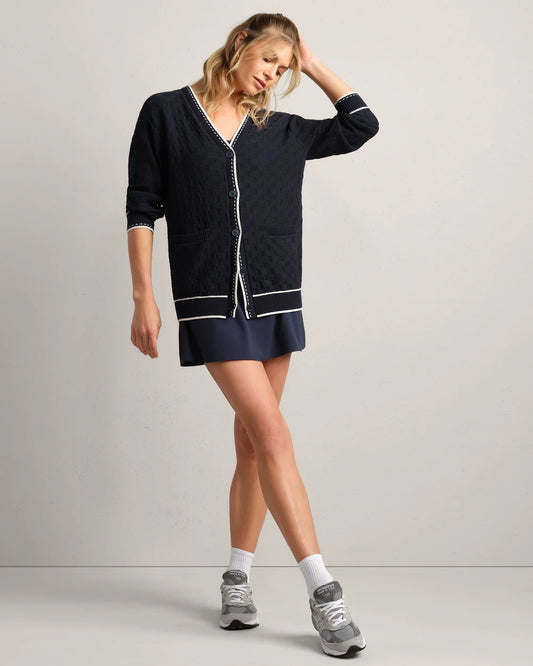 Birdie Oversized Cardigan by Rhone | Navy Blue