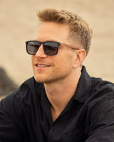 Cail by Blue Planet | Matte Onyx/Walnut Wood/Smoke Polarized