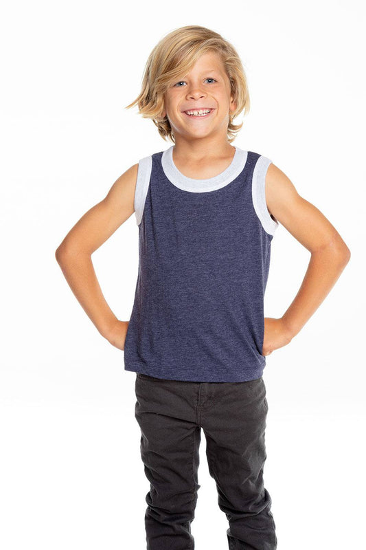 Vintage Jersey Tank by Chaser Kids | Coastin Stripe - Zen&Zip