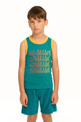 Vintage Jersey Tank Lake Green