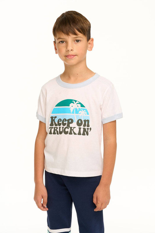 Short Sleeve Trucking Tee by Chaser Kids | White - Zen&Zip
