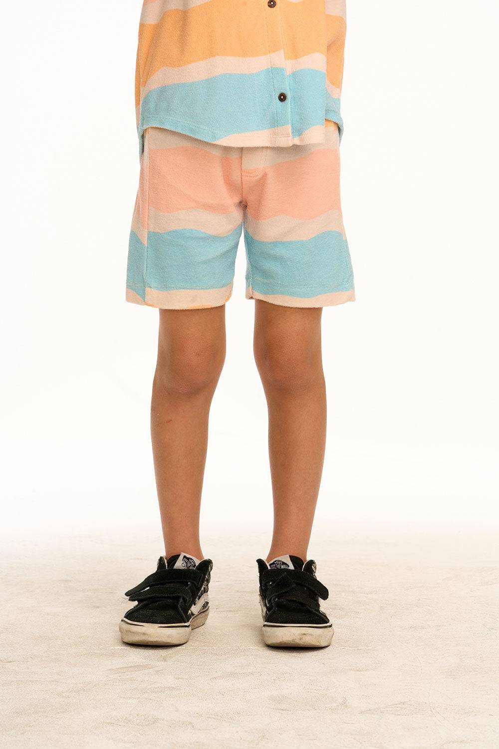 Welt Pocket Short by Chaser Kids | Wavy Stripe