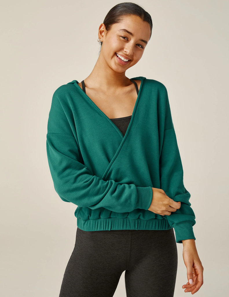 Cross Your Heart Pullover Lunar Teal Heather