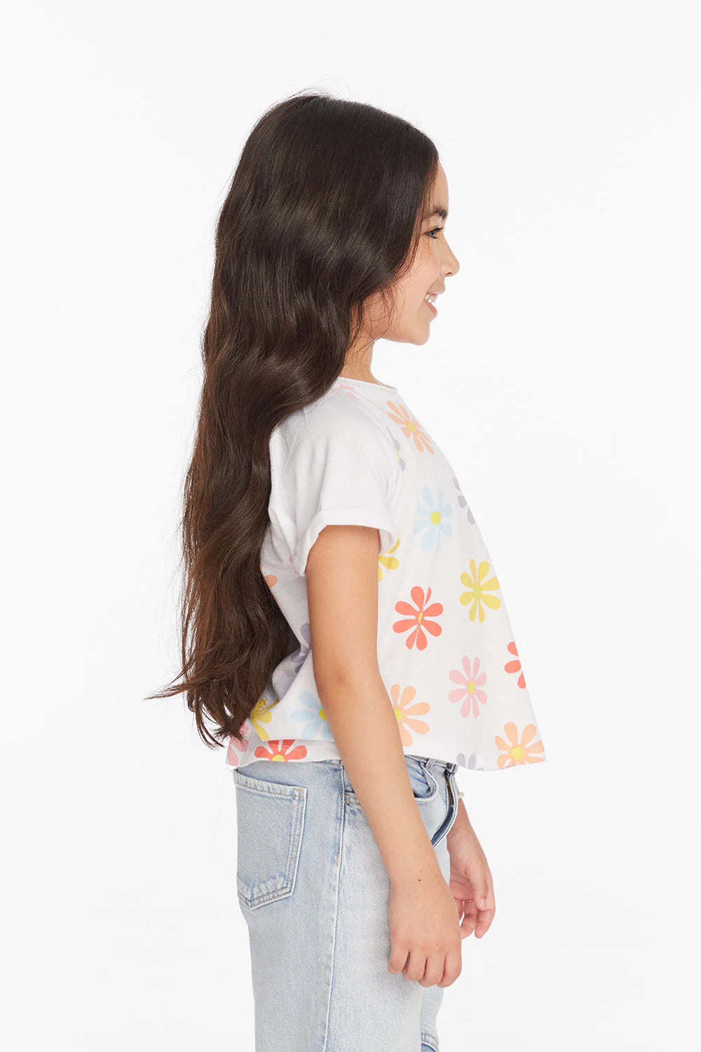 All Over Flower Shirt by Chaser Kids | White