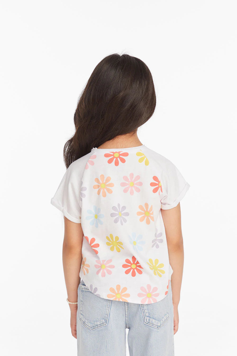 All Over Flower Shirt by Chaser Kids | White