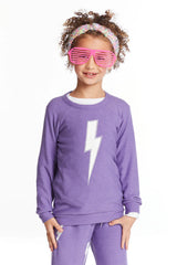 Glitter Bolt Top by Chaser Kids | Veronica Purple