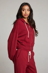 Abilene Zip Up Hoodie Blood Red