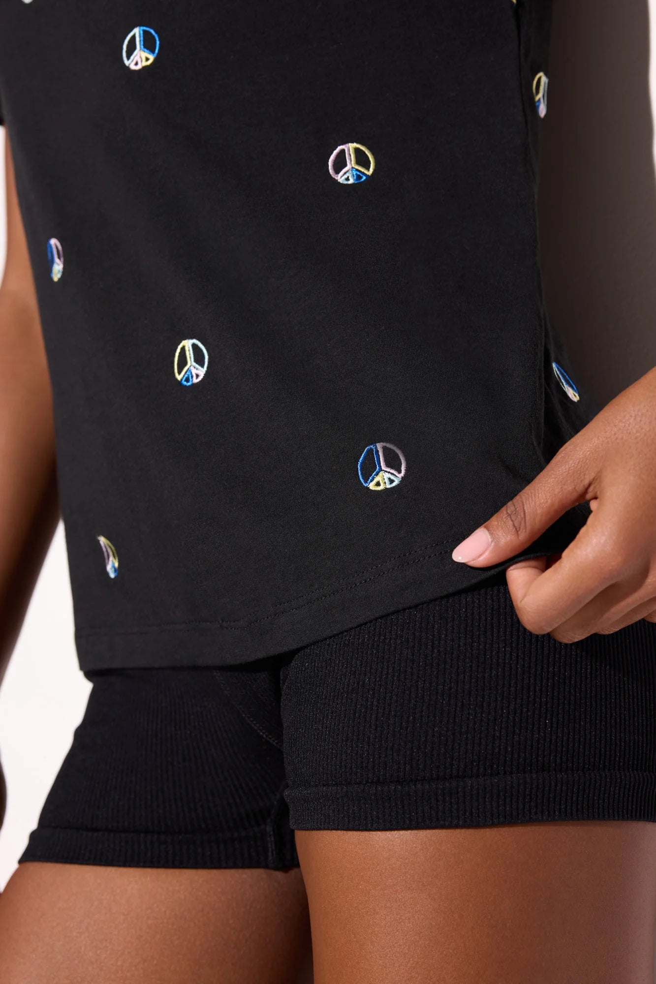 Peace Emblem Fairfax Tee by Spiritual Gangster | Black