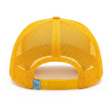 She So Fly Trucker Hat in Citrus Orange/Rosy Red, back