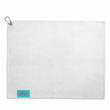 She So Fly Microfiber Golf Towel in Cloud White/Pink-a-Boo, back