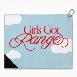 In the Clouds Microfiber Golf Towel in Sky Blue