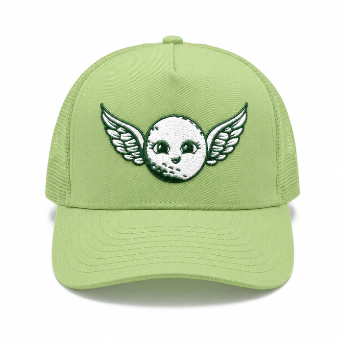 She’s So Fly Trucker Hat by Girls Got Range | Pistachio Green/Forest Green