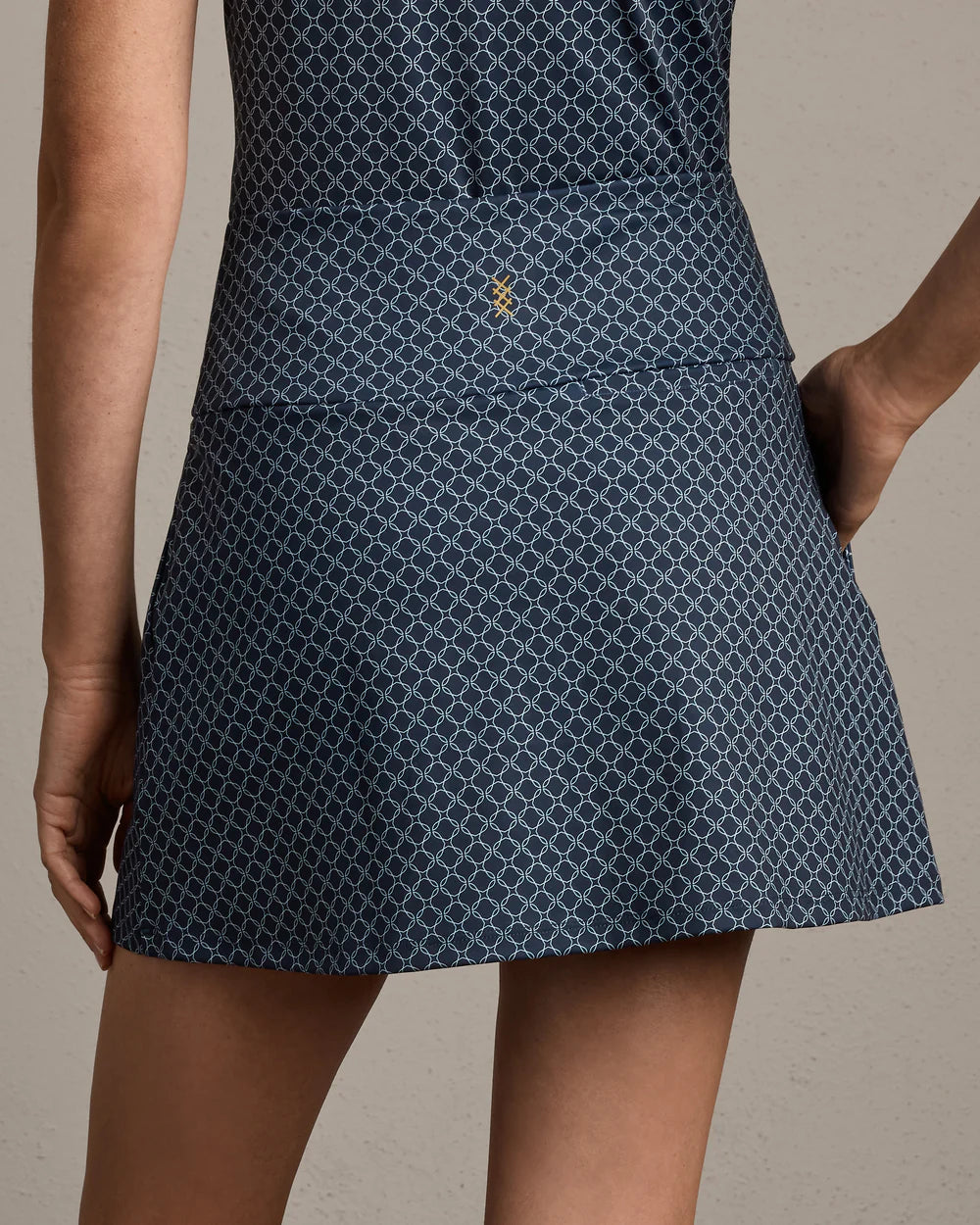 Course to Court Pocket Skort 16” by Rhone | Navy Blue Links