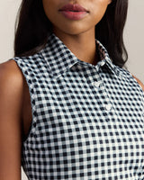 Course to Court Sleeveless Polo by Rhone | Black Gingham