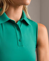 Course to Court Sleeveless Polo by Rhone | Emerald Green