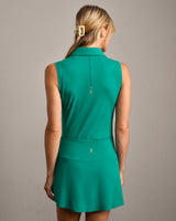 Course to Court Sleeveless Polo by Rhone | Emerald Green